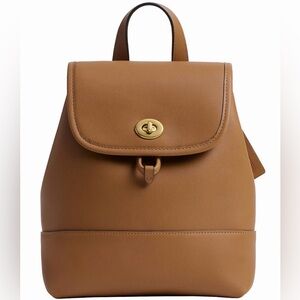 Coach Glovetanned Leather Turnlock Backpack- Honey